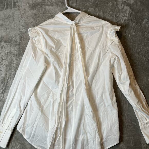 Peruvian Connection Sz Large Sigourney Button Up Shirt White Women’s - Picture 4 of 7